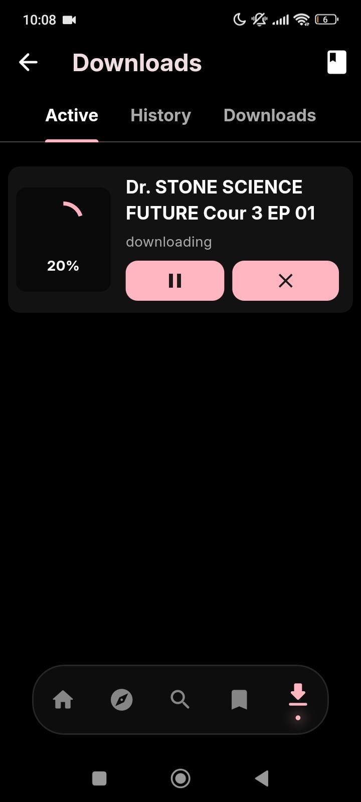 Downloads Screen